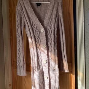 Tan long cardigan
